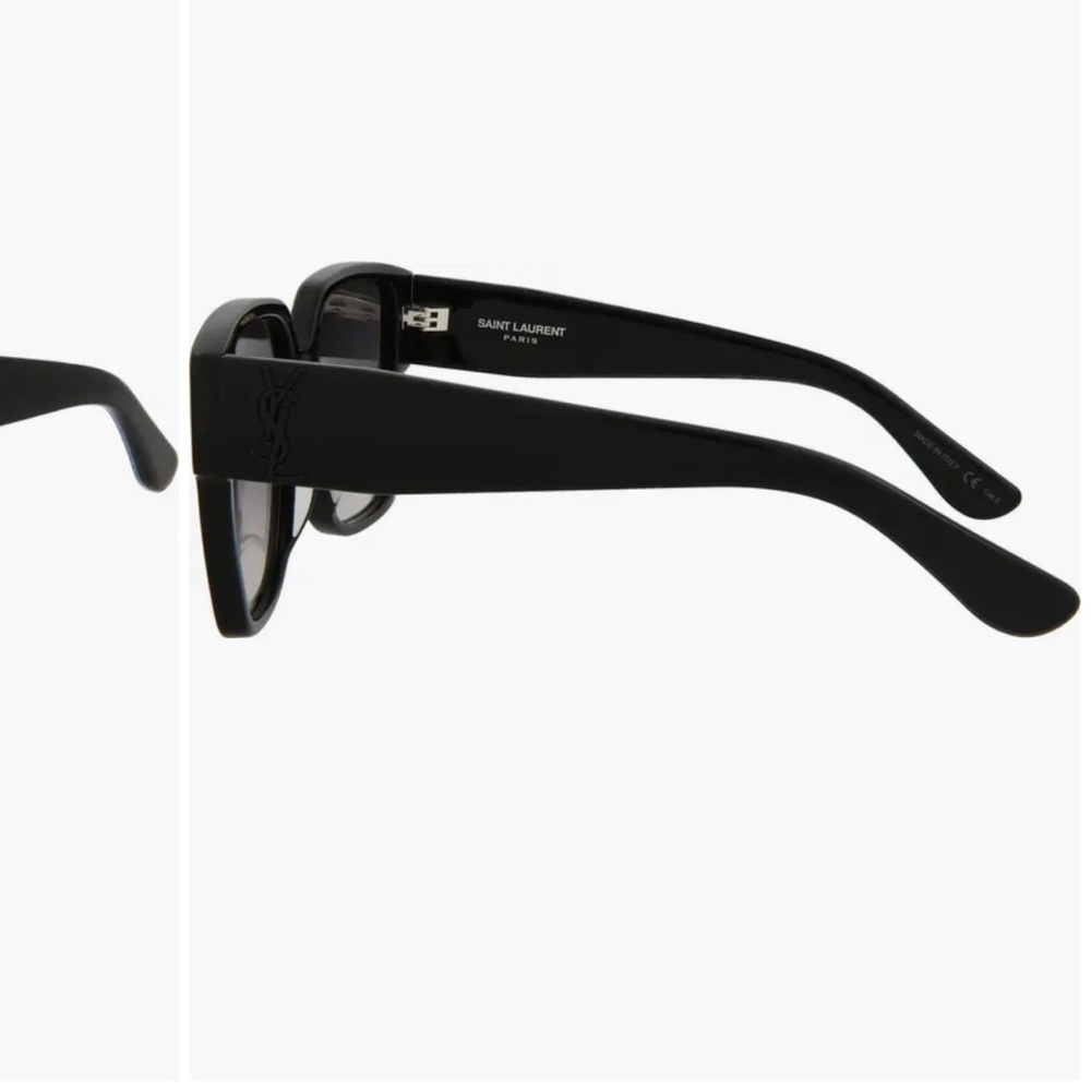 Yves Saint Laurent Black Oversized Square Sunglasses - Picture 3 of 8